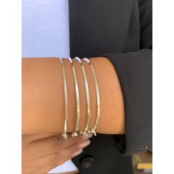 Bracelete Liso Na Prata 925 - P9074 - Lojas das Revendedoras