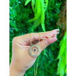 Conjunto Espirito Santo Detalhe Com Cravejado - C... - Lojas das Revendedoras