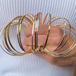 Kit De Bracelete Liso Dois Banhos - P9781 - Lojas das Revendedoras