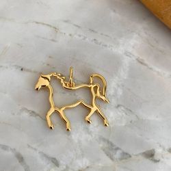 Pingente de cavalo vazado liso - PING131 - Lojas das Revendedoras