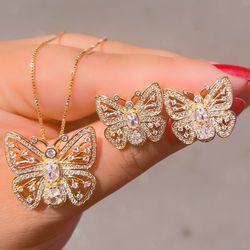 Conjunto De Borboleta Cravejada - CON9289 - Lojas das Revendedoras
