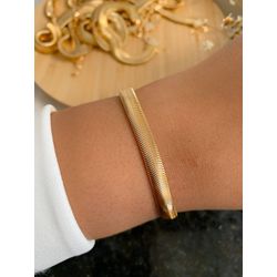 Pulseira Malha Delicada 21cm Com Extensor - P1108 - Lojas das Revendedoras