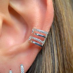 Piercing fake com detalhe cravejado - B8482 - Lojas das Revendedoras