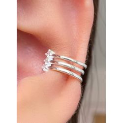 Piercing fake prata 925 - B8487 - Lojas das Revendedoras