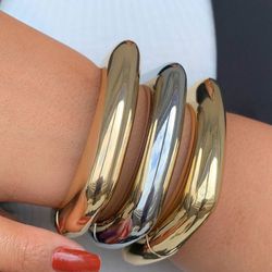 Bracelete quadrado liso BIJOUX - P3355 - Lojas das Revendedoras