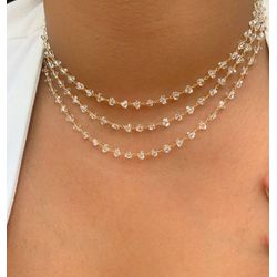 Chocker com cristais (untario) - C890 - Lojas das Revendedoras