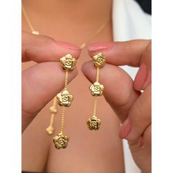 Conjunto gravatinha de flor - CON7259 - Lojas das Revendedoras