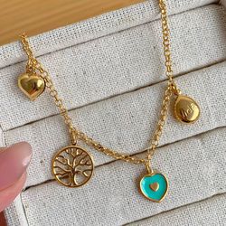 pulseira com pingentes - p33670 - Lojas das Revendedoras