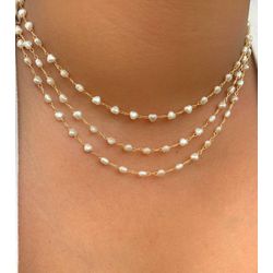 chocker coração na perola (UNITARIO) - c7255 - Lojas das Revendedoras