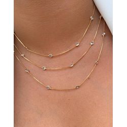 Chocker com zircônias (unitario) - C7246 - Lojas das Revendedoras