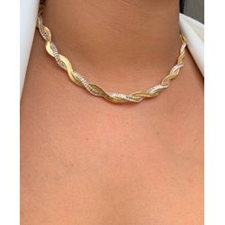 Chocker Traçado Navetes E Fita - C7303 - Lojas das Revendedoras