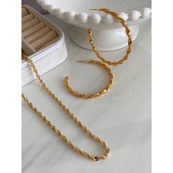 Chocker de colar de fita trançado - CON7289 - Lojas das Revendedoras