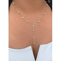 Colar gravatinha com perolas e ponto de luz - C92... - Lojas das Revendedoras