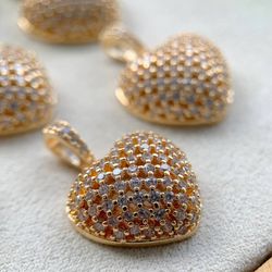 Pingente de coração com micro zircônia - PING165... - Lojas das Revendedoras