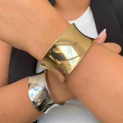 Bracelete grosso liso bijuteria fina (unitário) -... - Lojas das Revendedoras