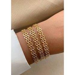 Pulseira corrente Trabalhada (UNITARIO) - P66 - Lojas das Revendedoras