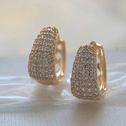 Brinco de argola cravejada - B85385 - Lojas das Revendedoras