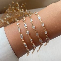 Pulseira trabalhada na zircônia (cada) - P215 - Lojas das Revendedoras