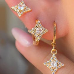 Trio de estrela cravejadas - B85356 - Lojas das Revendedoras