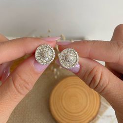 Brinco pizza trabalhado na micro zircônia - B9815 - Lojas das Revendedoras