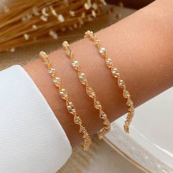 Pulseira trabalhada torcida (cada) - P51 - Lojas das Revendedoras