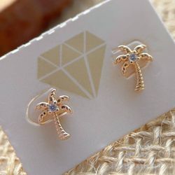 Brinco de coqueiro Tarraxa baby antialérgico - B... - Lojas das Revendedoras