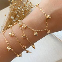Pulseira de coração liso (cada) - P181 - Lojas das Revendedoras