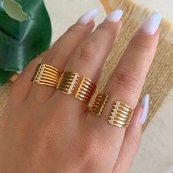 Anel regulável com detalhes na micro zircônia - ... - Lojas das Revendedoras