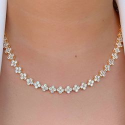 Colar de trevo trabalhado - C15778 - Lojas das Revendedoras