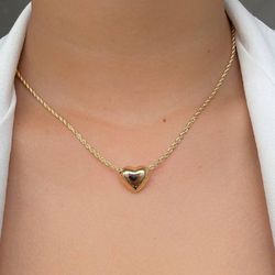 Colar cabo de aço com coração - C15766 - Lojas das Revendedoras