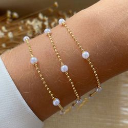 Pulseira de bolinha Perolas (cada) - P3018 - Lojas das Revendedoras