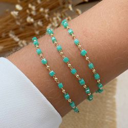 Pulseira Mini Cubos Turquesa (cada) - P277 - Lojas das Revendedoras