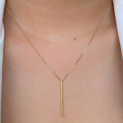 colar barra minimalista - C15827 - Lojas das Revendedoras