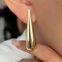 Brinco de gota liso - B85593 - Lojas das Revendedoras