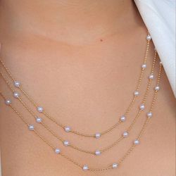 Colar de perola com esferas delicadas 60cm (cada) ... - Lojas das Revendedoras