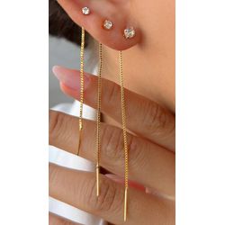 Brinco de cascata com ponto de luz Trio - B85610 - Lojas das Revendedoras