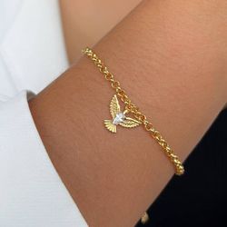 Pulseira de elos com espirito santo - P3035 - Lojas das Revendedoras