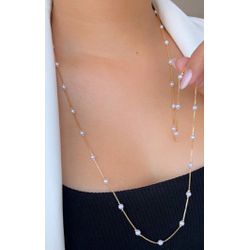 Colar alongado de perolas 80cm - C15824 - Lojas das Revendedoras