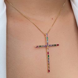 Colar com pingente de cruz - C15825 - Lojas das Revendedoras