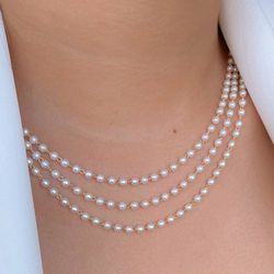 Colar de perolas delicadas (cada) 45cm - C15796 - Lojas das Revendedoras