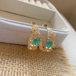 Brinco de argola com pingente de coração - B85491 - Lojas das Revendedoras