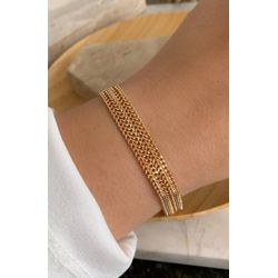 Pulseira lisa de elos - P3256 - Lojas das Revendedoras