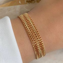 Pulseira lisa trabalhada - P3255 - Lojas das Revendedoras