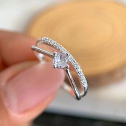 Anel dois aros prata 925 - A9237 - Lojas das Revendedoras