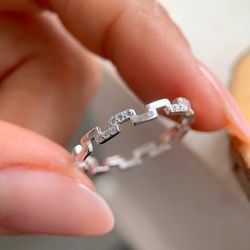 Anel com detalhe em microzircônia prata 925 - A924... - Lojas das Revendedoras