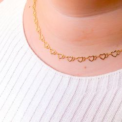 Choker Coração Duplo - C6015 - Lojas das Revendedoras