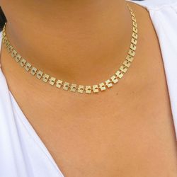 Choker Com Detalhe Quadrado Fosco - C8079 - Lojas das Revendedoras
