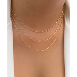 Colar Com Bolinhas Delicadas 45CM (UNIDADE) - C02 - Lojas das Revendedoras