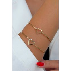 Bracelete com Detalhe de coração (unidade) - P3407... - Lojas das Revendedoras