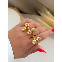 Anel De Esfera Dupla Regulável - A1481 - Lojas das Revendedoras